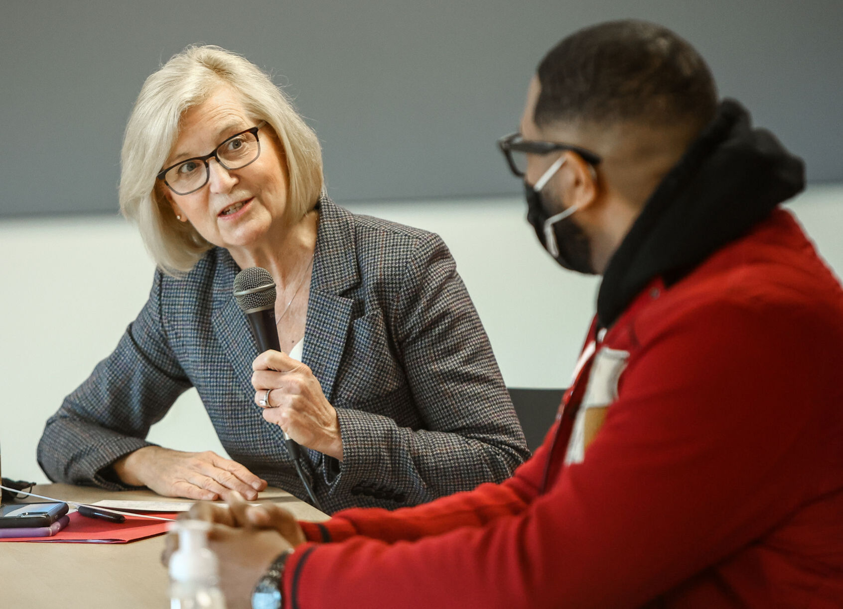 Indiana State Health Commissioner Dr. Kristina Box visits vaccine clinic